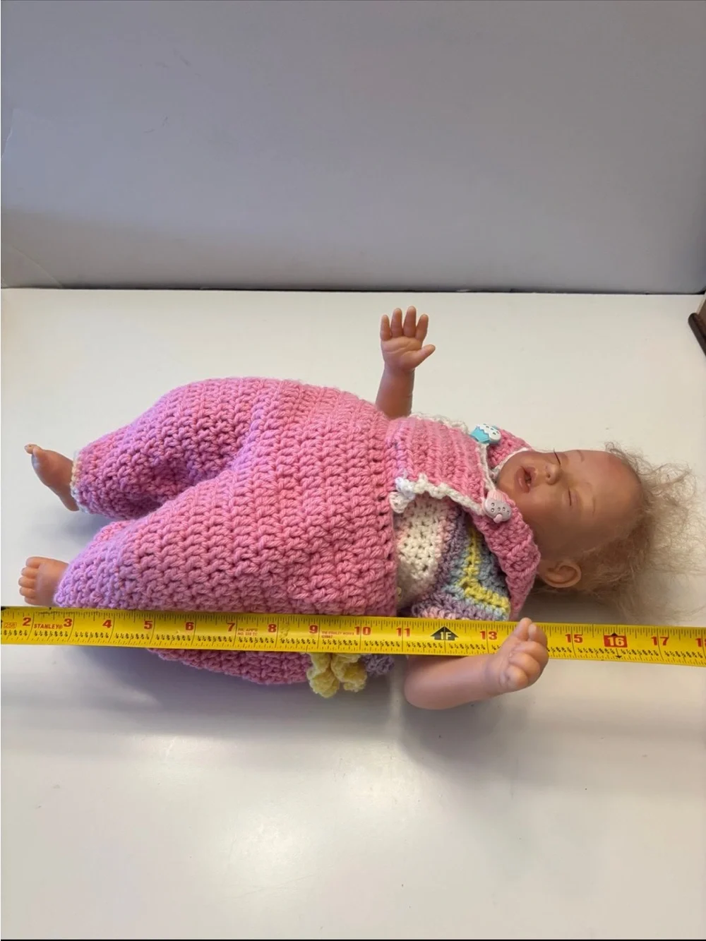 ADG Mayra Graz sleeping baby doll with knitted outfit